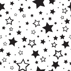 Stars seamless pattern. Vector illustration.