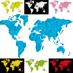 geometric world map