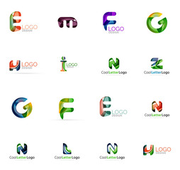 Set of universal company logo ideas, business icon collection