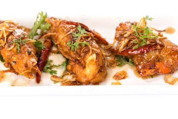 Fried  shrimp with Tamarind Sauce