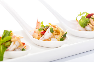 Spicy salad Shrimp with lemon grass and mint