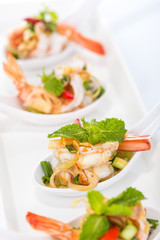 Spicy salad Shrimp with lemon grass and mint