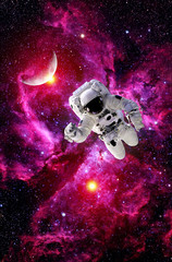 Obraz na płótnie Canvas Astronaut Spaceman Galaxy Universe