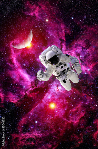 Astronaut Spaceman Galaxy Universe Stock Photo And Royalty