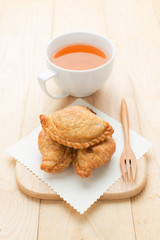 Curry puff stuffed with vegetable