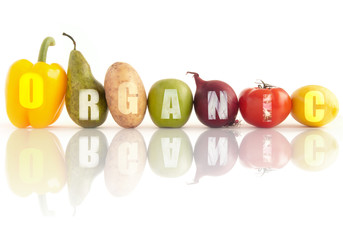 Organic fruits and vegetables