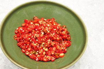 Chopped chili for cooking  spicy