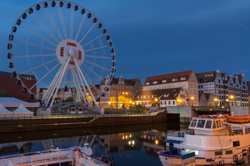 Ferris wheel on the Motława in Gdansk, Poland