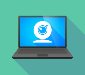 Laptop icon with a web cam