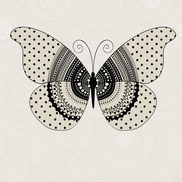 Abstract butterfly card