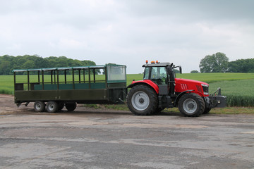 A Tractor Trailer for Transporting People around a Farm.