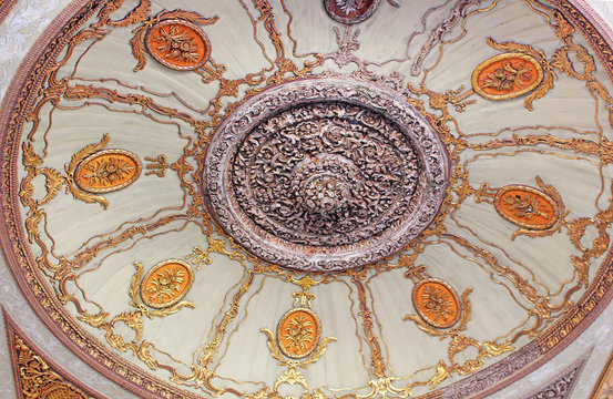 Ceiling of Topkapi Palace in Istanbul,Turkey