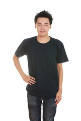 Obraz premium man with blank t-shirt