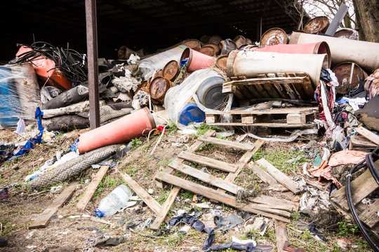 Abandoned garbage dump.