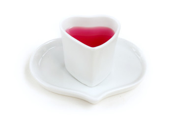 Red heart cup.