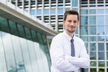 Young businessman standing at outdoor