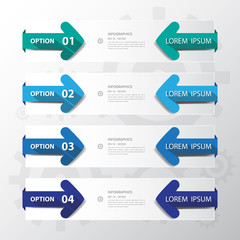 Design flat shadow arrow banners /graphic or website