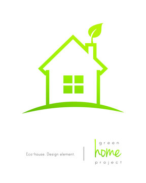 Eco-friendly house with leaf concept