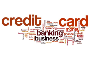 Credit card word cloud concept