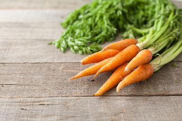carrot on the wooden background