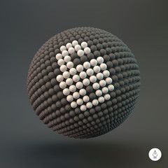 Lock icon. Web security sign. Design element. 3d vector illustra