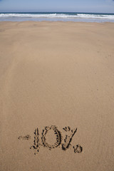 10 percent discount in sand beach