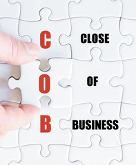 Last puzzle piece with Business Acronym COB
