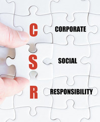 Last puzzle piece with Business Acronym CSR