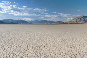 The Racetrack Playa Dry Lake in Death valley National Park in Ca