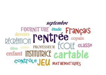 rentrée des classes,nuages de tags