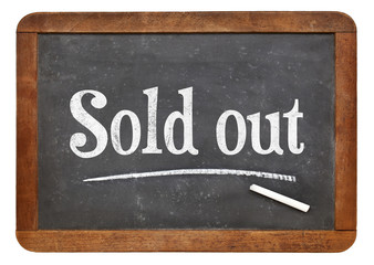 Sold out blackboard sign