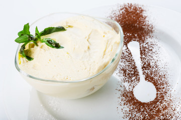 Restaurant food - italian mascarpone dessert