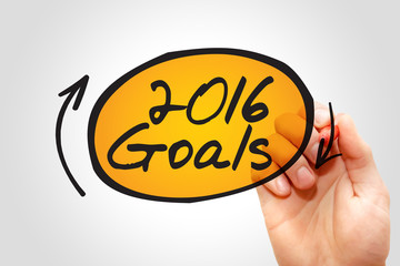 2016 Goals presentation, business concept