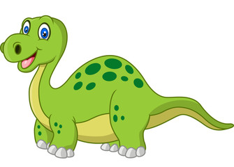 Cartoon happy dinosaur