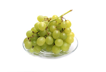 bunch of grapes on white background