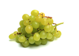 bunch of grapes on white background