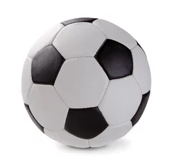 Fotobehang Bol Voetbal bal geïsoleerd op witte achtergrond