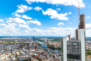 Naklejka premium Financial district in Frankfurt