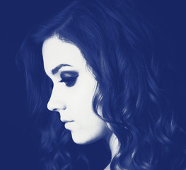 Fototapeta premium Profile of beautiful young woman