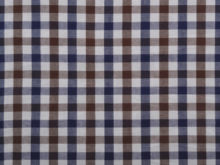 Fabric blue, brown cells, plaid, texture