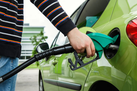 Car on gas station