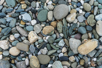 Stones on a pebble beach