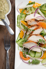Spiced-Rubbed Turkey Breast with Salad