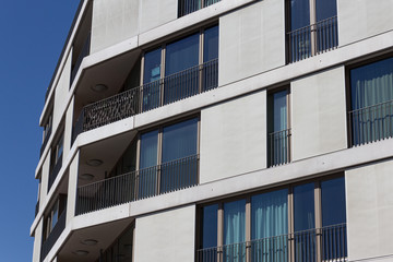 moderne Apartment Wohnungen - Gebäude Fassade , Berlin, Deustchland