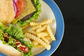 Cheeseburger Hotdog Fries