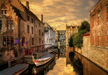 Foto op geborsteld aluminium Brugge Gebruikt