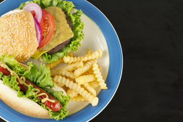 Cheeseburger Hotdog Fries