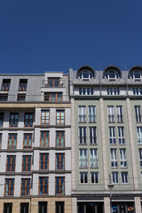 Fototapeta na wymiar Wohnhaus Fassade, Berlin Mitte / Hackescher Markt