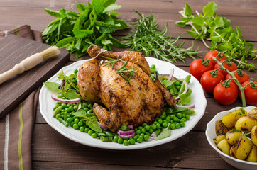 Grilled organic bio chicken