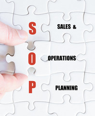 Last puzzle piece with Business Acronym SOP